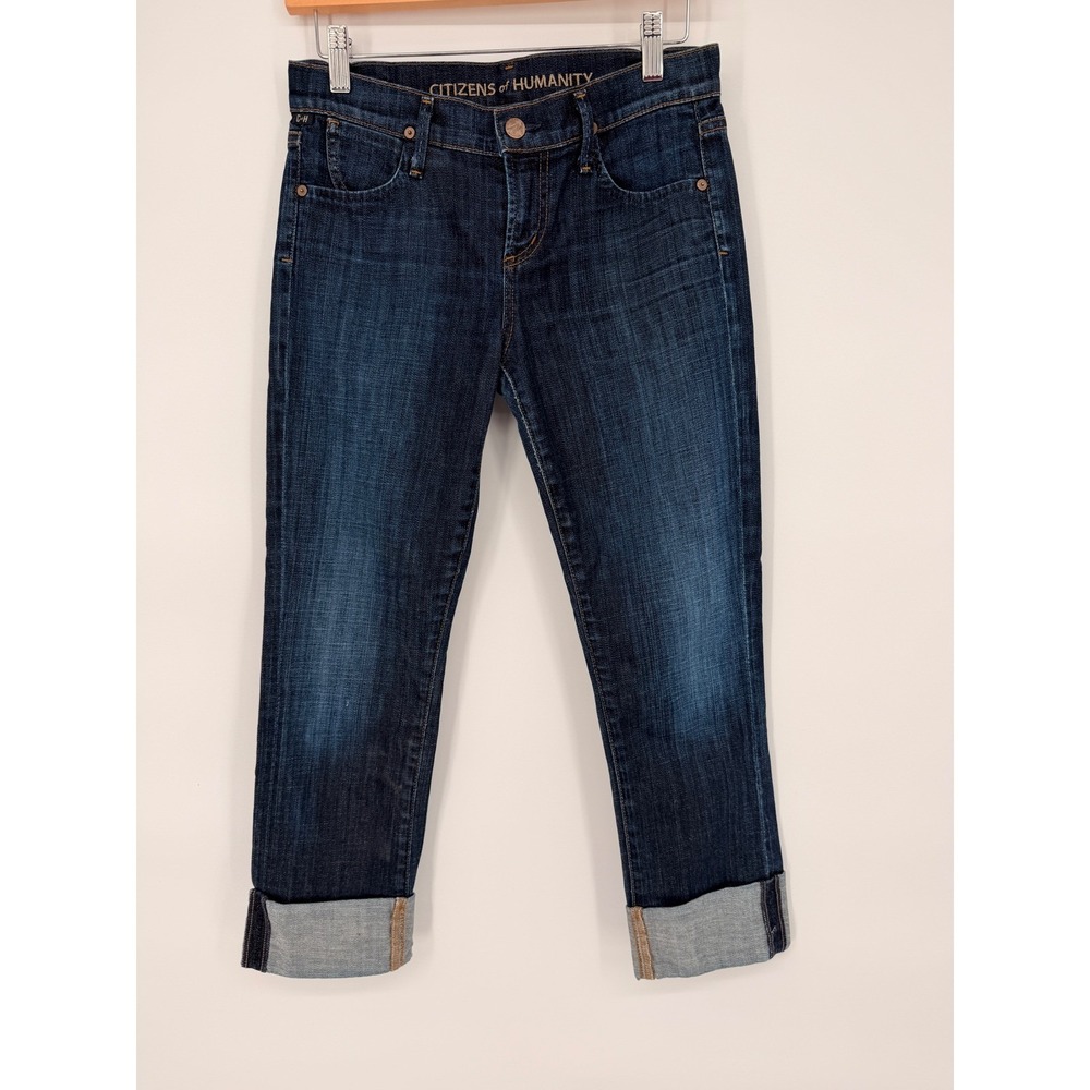 Citizens of Humanity Dani Cropped Straight Leg Jeans Womens Size‎ 25 Dark Wash